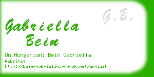 gabriella bein business card